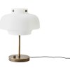 &Tradition Stolná lampa Copenhagen SC13, opal glass/bronzed brass 133146A359