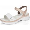 Dámske sandále RIEKER 66654-80 biela S5 41