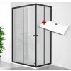 POINT BLACK ROCKY 100x80 Clear Obdĺžnikový sprchovací kút s mramorovou vaničkou