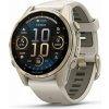 Garmin fenix 8 43mm AMOLED Sapphire Soft Gold with Fog Gray/Dark Sandstone Silicone Band