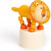 Bigjigs Toys Drevené mačkacie zvieratká Safari Lev