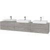 Dreja Kúpeľňová skrinka MODULE SZZ6 240 umývadlo Glance - D01 Betón / D01 Betón / Stred + Pravé