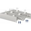 Centrální digestoř skříňová indukční 3800x1800x450 mm | STALGAST, 9821518380 inox