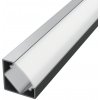 LEDprodukt LED lišta ROHOVÁ SIMPLE - strieborná Dĺžka: 2m, Typ krytky: Bez krytky