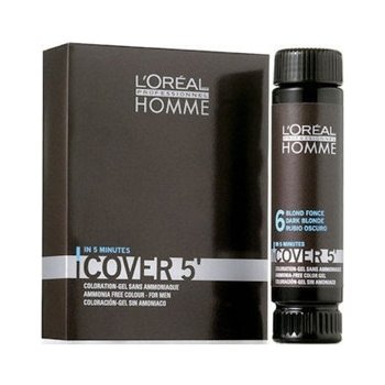 L'Oréal Homme Cover 5 Hair Color 6 Dark Blond tmavá blond 3 x 50 ml