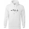 Kolky EKG - Mikina pánska Cape s kapucňou - 2XL ( Biela )