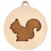 Libelula Drevená vianočná ozdoba s vianočným motívom 15 Farba: Hnedá