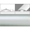 Prechodové lišty A03 - SAMOLEPIACE šírka 3 x výška 0,5 x dĺžka 270 cm - strieborná