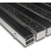 Textilná gumová hliníková vstupná rohož FLOMA Alu Standard - dĺžka 100 cm, šírka 150 cm, výška 2,7 cm