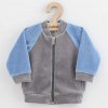 Dojčenská semišková mikina New Baby Suede clothes šedo modrá - 74 (6-9m)