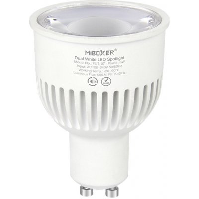 MiBoxer LED žiarovka GU10 ovládaná cez 2,4 GHz, 6 W, CCT