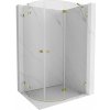 Mexen Lunar, pravý polkruhový sprchový kút 100 x 80 cm, 8mm číre sklo, zlatý profil, 833-100P-080L-50-00