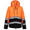 PORTWEST HI-VIS EV4 EV467 / Pánska zimná reflexná bunda - oranžová/čierna XL