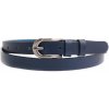 Špongr dámský úzký kožený opasek 2068 tmavě modrý