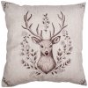 Clayre & Eef Béžová obliečka na vankúš s jeleňom Gentle Wilderness - 45*45 cm - Clayre & Eef
