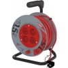 EMOS Predlžovací kábel na bubne 15 m / 4 zásuvky / červený / PVC / 230 V / 1 mm2 P194151