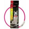 Obojok DOG FANTASY svetelný USB ružový 65cm 1ks