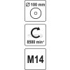 Rotační kartáč FI 100 mm M14 YATO YT-4769