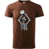 Basketbal kostra - Klasické pánske tričko vyššej gramáže - S ( Čokoládová )
