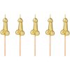 Tortové sviečky penis zlaté 5 ks