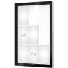 PROCITY Vonkajšia čierna moderná vitrína Edge, 9 x A4