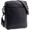 Pánska kožená taška cez rameno Sendi Design T-701 čierna