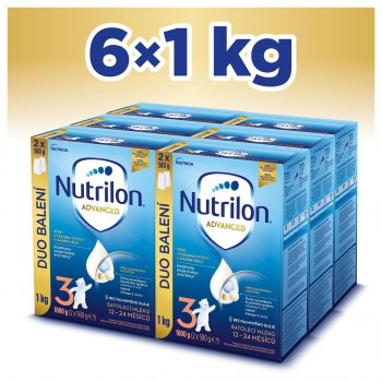 Nutrilon 3 Advanced DUO balenie 6 x 1 kg