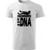 Swimming is in my DNA - Klasické pánske tričko vyššej gramáže - M ( Biela )