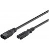 PremiumCord Kabel síťový prodlužovací IEC 60320 C7>C8 230V 2m kpso2