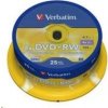 DVD+RW VERBATIM 4,7GB 4X 25ks/cake