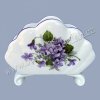 Stojan na servítky Fialky 10m Český porcelán dubi 1.akost