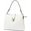 Dámska kožená kabelka cez rameno Luka 24-069 biela 27 x 21,5 x 13 cm
