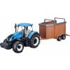 Bburago Farm Traktor na zotrvačník s vlečkou 10 cm, viac druhov