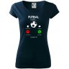 Futbal volá - Dámske tričko Pure - 2XL ( Tmavomodrá (veľmi tmavá - skoro čierna) )