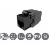 Samořezný keystone Solarix CAT6 UTP SXKJ-6-UTP-BK-SA Component Level a 4PPoE certifikace