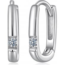 Olivie Strieborné obdĺžnikové náušnice MOISSANITE 9980