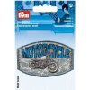 PRYM Nášivka štítok Motorcycle, nažehľovacia, šedá/modrá/biela