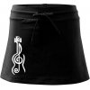 Husľový kľúč gitara - Športová sukne - two in one - XL ( Čierna )