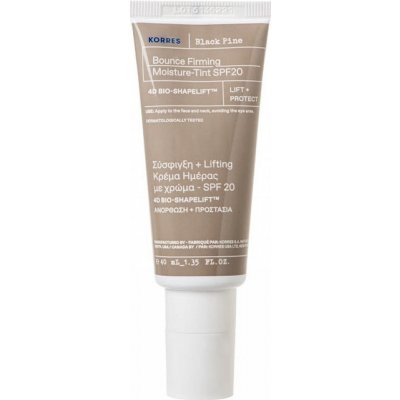 Korres Black Pine Bounce Firming Moisture-Tint SPF20 farbiaci krém na tvár 40 ml