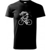 Cyklo kostra - Klasické pánske tričko vyššej gramáže - S ( Čierna )