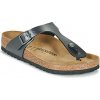 BIRKENSTOCK Žabky Gizeh BF Metallic Black Strieborná