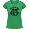 Akciové Dámske Tričko Soft-Style Gildan - Pivo Pijem Včera, dnes a Zajtra - Irish Green - XXL - Dámske