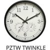 PLATINET NÁSTENNÉ GUĽATÉ HODINY TWINKLE, tichý mechanizmus, vlhkomer a teplomer
