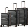 Sada cestovních kufrů ROCK Astrid - černá - 100 / 65 / 36 L