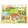 Detské drevené puzzle Viga Farma 48 ks
