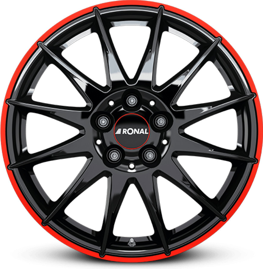 RONAL R54 7x17 5x112 ET45 black red polished