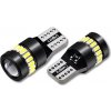 Autožiarovky s LED podsvietením T10 12V 18SMD-3030 + 3014 CSP Canbus 400LM Červená