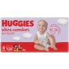 HUGGIES® Plienky jednorazové Ultra Comfort Jumbo 4 (7-18 kg), 50 ks