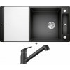 Blanco AXIA III XL 6 S antracit + sklenená krájacia doska 523510 + Blanco DARAS-S antracit 517732