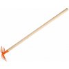TEDDIES Motyčka obojstranná oranžová s násadou 80cm